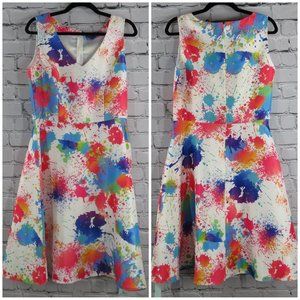 Women's Sleeveless V-Neck Fit & Flare Dress